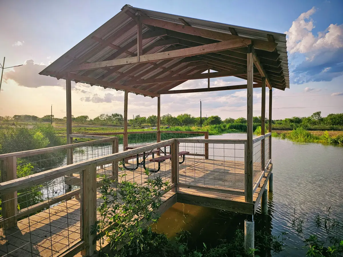 16x16 Water Pond Pier rental at 281 Offroad Park San Antonio — overlooks UTV water crossing